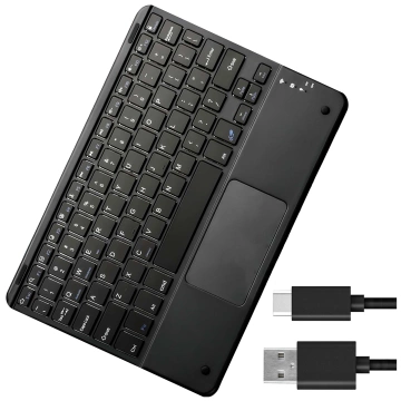 Kabellose Tastatur mit Bluetooth Touchpad Touchpad für PC TV Tablet USB-C Alogy Wireless Schwarz
