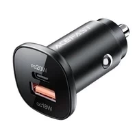 Acefast Autoladegerät 38W USB Typ C / USB, PPS, Power Delivery, Quick Charge 3.0, AFC, FCP schwarz (B1 schwarz)