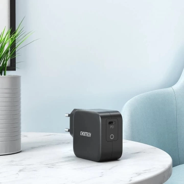 Choetech GaN Ladegerät USB Typ C 60W Power Delivery USB Typ C - USB Typ C Kabel 1,8m schwarz (Q6006)