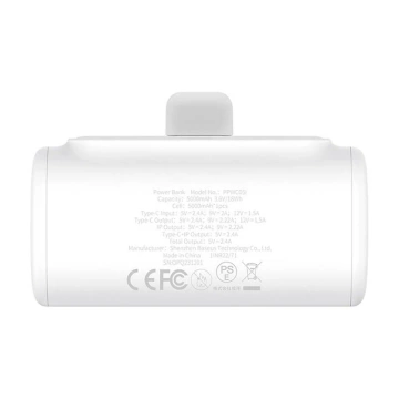 Powerbank Baseus Compact IP 5000mAh 20W Lightning + USB-C Biały