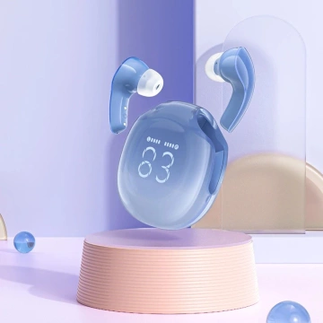 Słuchawki Acefast T9 Bluetooth 5.3 LED IPX4 – Douszne, Niebieskie