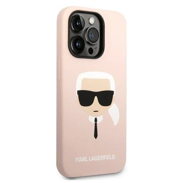 Etui Karl Lagerfeld KLHMP14LSLKHLP do iPhone 14 Pro 6,1" hardcase Silicone Karl`s Head Magsafe