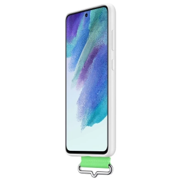 Samsung Strap Silicone Cover etui pokrowiec do Samsung Galaxy S21 FE biały (EF-GG990TWE)