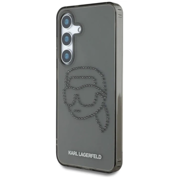 Etui Karl Lagerfeld Rhinestones Karl Head Logo do Samsung Galaxy S25 Czarny