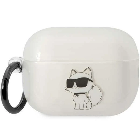 Etui ochronne na słuchawki Karl Lagerfeld KLAP2HNCHTCT do Apple AirPods Pro 2 cover transparent Ikonik Choupette