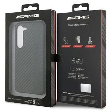 Etui AMG do Samsung Galaxy S23 HardCase Carbon Stripe&Embossed czarny