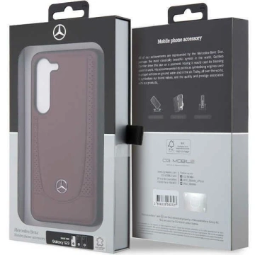 Etui Mercedes do Samsung Galaxy S23 HardCase Leather Urban Bengale czerwony