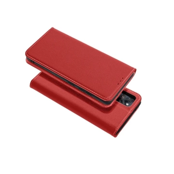Smart Pro Book Case für Samsung S25 Edge Leder Burgund
