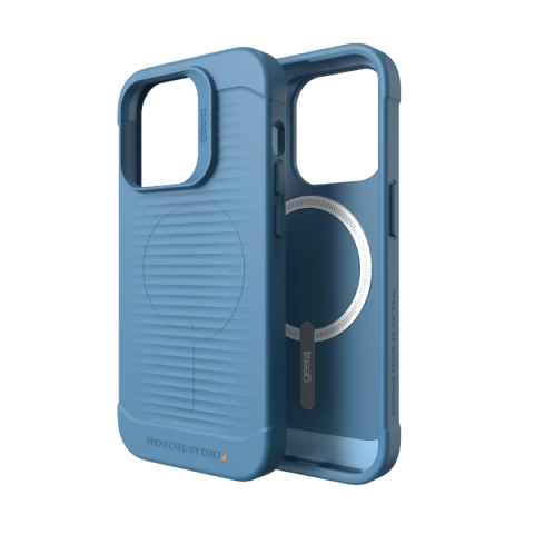Gear4 Havana Snap - Schutzhülle für iPhone 14 Pro, kompatibel mit MagSafe (blau)