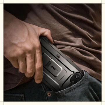 Etui Supcase Unicorn Beetle Pro iPhone 16e Schwarz mit Clip