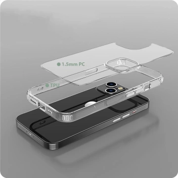 Hülle Flexair Hybrid für Apple iPhone 15 Clear
