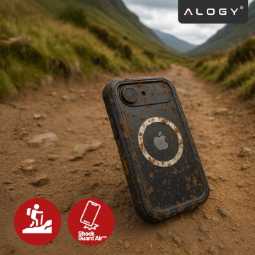 Alogy HydroArmor™ IP68 Schutzhülle für Apple iPhone 17 Air (6,6 Zoll), 360°-Rundumschutz mit transparenter Rückseite, MagSafe-kompatibel, Schwarz