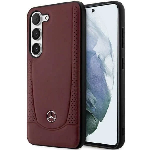 Etui Mercedes do Samsung Galaxy S23+ Plus HardCase Leather Urban Bengale czerwony