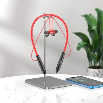 HOCO Słuchawki Bezprzewodowe Bluetooth ES61 Czerwone z Zaczepem na Ucho