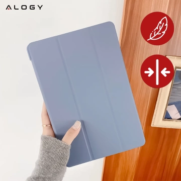 Etui do Apple iPad 10.2 9 gen 8/7 2021/2020/2019 Smart Pencil Case Alogy TPU obudowa na tablet Niebieskie + Szkło