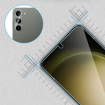 Alogy Glass Pack 3x Panzerglas Displayschutzfolie 9h Linsenglas für Samsung Galaxy S23 Plus Glas Set