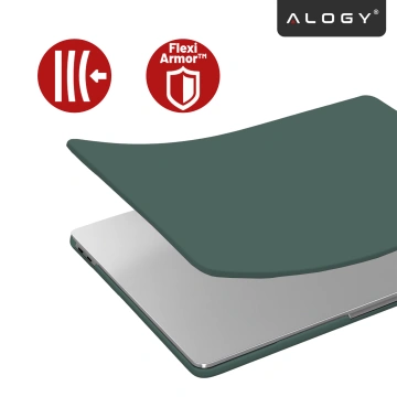 Etui do Apple MacBook Air 13 / 13.3" 2018–2021 (M1 A2337/A2179/A1932) – elastyczna, matowa obudowa ochronna, lekka i odporna – Alogy AirGuard™ Zielony