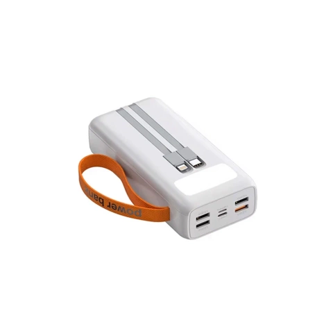Powerbank DENMEN DP31 30000 mAh 4xUSB USB-C PD LED Lampe 2xKabel