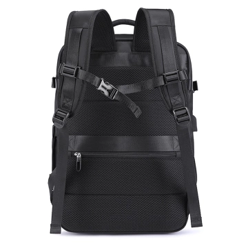 Plecak wodoodporny Bange na laptopa 15.6" miejski podróżny 46x31.5x20 cm do pracy samolotu męski damski z z gniazdem USB Czarny