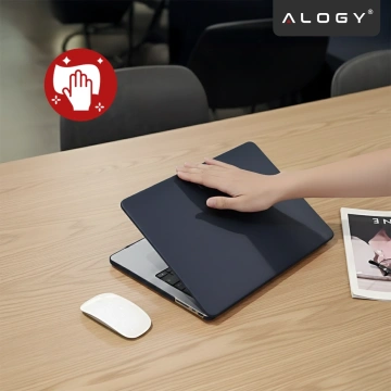 Etui do Apple Macbook Pro 16 2021-2025 (M1/M2/M3/M4) – elastyczna, matowa obudowa ochronna, lekka i odporna – Alogy AirGuard™ Granatowy