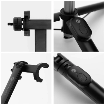 Selfie Stick Forcell F-GRIP S70M Statyw Bluetooth 70cm Pilot 360°