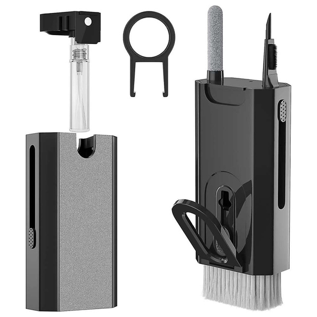 Czyścik wielofunkcyjny do ekranu klawiatury słuchawek Alogy Cleaner Set 8w1 do telefonów laptopów PC Czarny