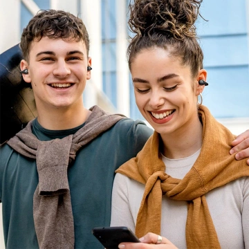 Słuchawki Baseus Bass 15 Clip OWS + Kabel USB-C 30cm Czarne