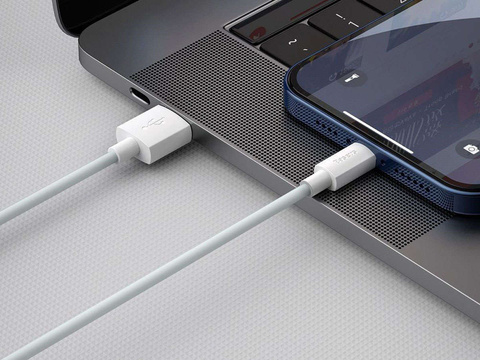 2x Kabel 1,5m Baseus przewód USB für Lightning PD 2.4A Weiß