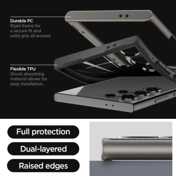 Etui Spigen Neo Hybrid für Samsung Galaxy S24 Ultra Gunmetal