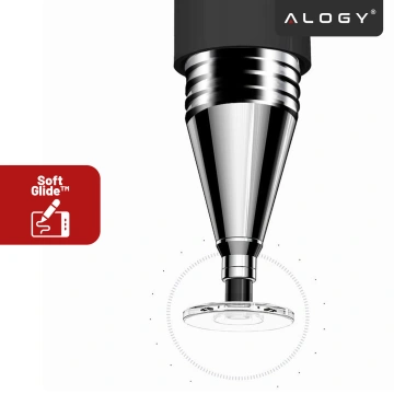 Alogy 2-in-1 kapazitiver Touch-Stift für Telefon-Tablet-Bildschirm mit Stift Schwarz