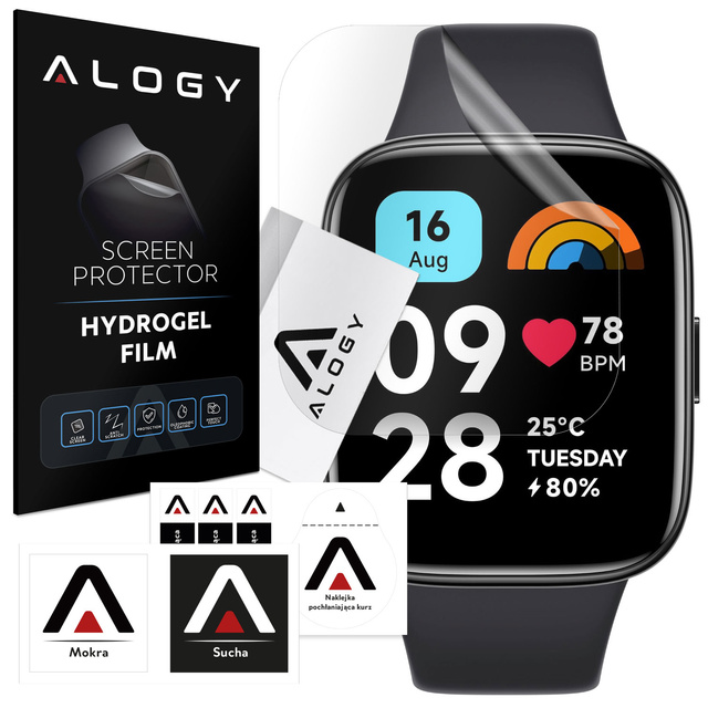 2x Alogy Hydrogel Smartwatch Schutzfolie für Xiaomi Redmi Watch 3