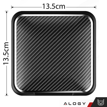 Uchwyt samochodowy na kokpit deskę do auta Alogy Carbon na telefon do 6.8 cali GPS Czarny + Organizer