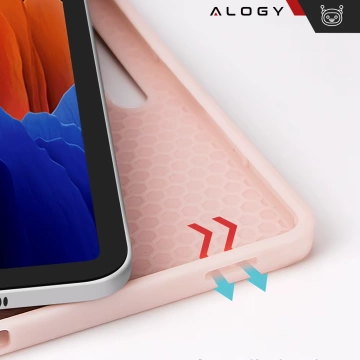 Etui z klawiaturą z miejscem na rysik do Samsung Galaxy Tab S10 FE / S10 Lite / S9 FE 10.9" Alogy Keyboard Case Różowe
