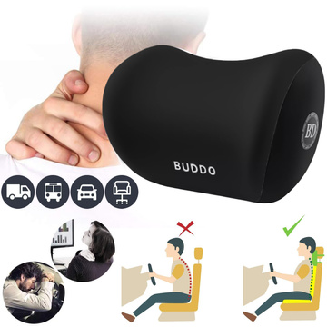 Alogy Autokissen Kopfstütze Memory Foam Schwarz