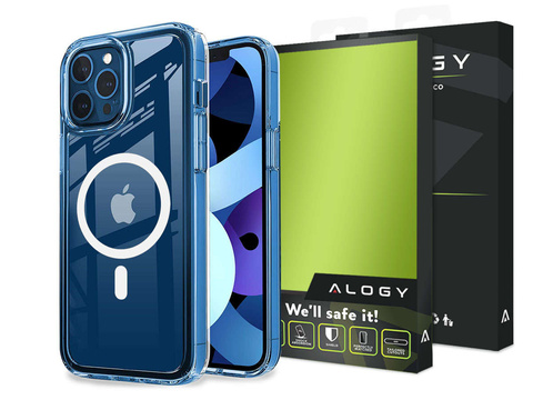 Etui pancerne Ultra Slim Alogy do ładowarek Qi do iPhone 12/ Pro Przezroczyste + Ładowarka Qi