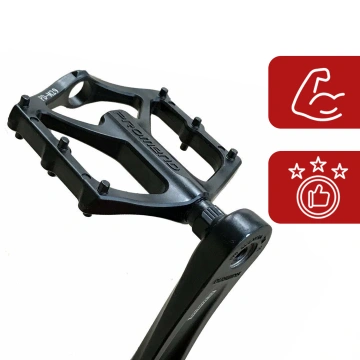 Plattform-Fahrradpedale für MTB-Fahrräder, Aluminium 9/16" Schwarzes Aluminium-Set [2 Stk.]