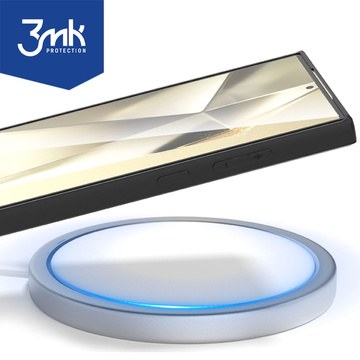 Hülle für Samsung Galaxy S24 Ultra 3mk Matt Case Gehäusedeckel Mattschwarz Rückseite Glas