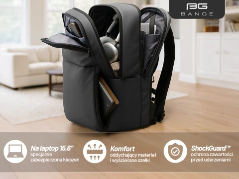Bange 26L wasserdichter Rucksack für Laptops bis 15,6 Zoll – Geräumig und komfortabel, robust und atmungsaktiv, ideal für Stadt und Reisen, Arbeit und Flugreisen, Unisex – Grau