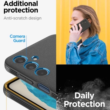 Etui do Samsung Galaxy A35 5G Spigen Essential SandBlast Case obudowa plecki czarne matowe Matte Black
