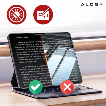Matowe Szkło hartowane do Apple iPad Pro 11" 2024 Alogy Matte Paper-Like Screen Protector z zestawem montażowym