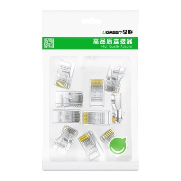 Wtyczka UGREEN złączka końcówka RJ45 8P8C Cat 6 przezroczysty (50961)
