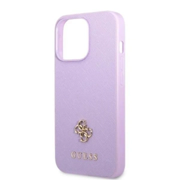 Etui Guess GUHCP13LPS4MU do Apple iPhone 13 Pro / 13 6,1" purpurowy/purple hardcase Saffiano 4G Small Metal Logo