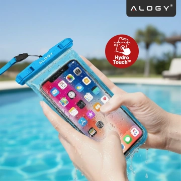 Handyhülle Wasserdichtes Gehäuse Alogy universal IPX8 bis 6,5 Schwarz