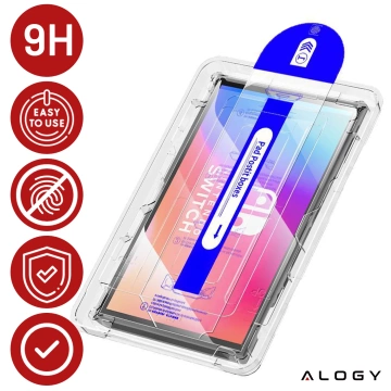 Szkło hartowane do Nintendo Switch 2 2025 ochronne szkiełko na ekran 9H Alogy EasyShield™️ z ramką montażową