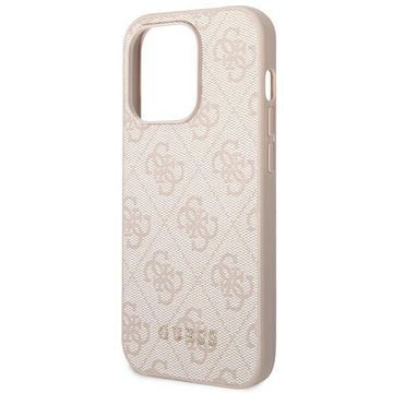 Etui Guess GUHCP14LG4GFPI do Apple iPhone 14 Pro 6,1" różowy/pink hard case 4G Metal Gold Logo