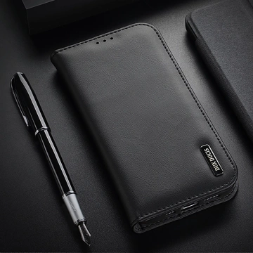 Etui do iPhone 16 Pro Dux Ducis Hivo Skórzane z RFID Czarne