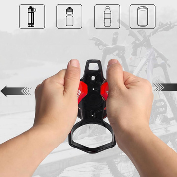Wasserflaschenkorb, Getränk, Wasserflasche, Fahrradhalter, universeller Wasserflaschenhalter, mit Platz für Airtag, Schwarz und Rot