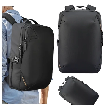 Plecak Podróżny Mark Ryden na Laptopa 15.6", Wodoodporny, Pojemny 21L, z Brelokiem na Klucze i Gwizdkiem  44 × 29 × 17 cm – Czarny