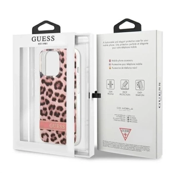 Guess GUHCP13LHSLEOP iPhone 13 Pro / 13 6,1" różowy/pink hardcase Leopard