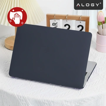 Etui do Apple Macbook Air 15 2023-2025 (M2/M3/M4) – elastyczna, matowa obudowa ochronna, lekka i odporna – Alogy AirGuard™ Granatowy